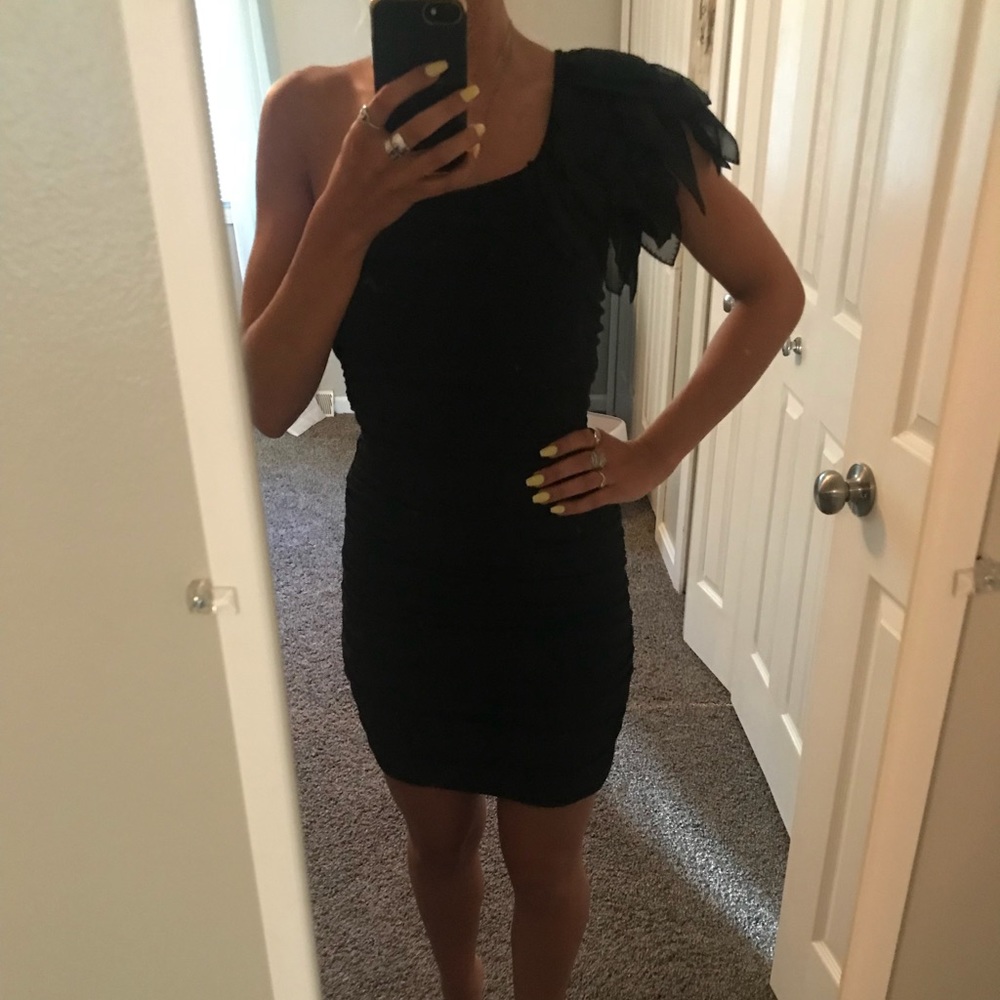 City Studio off the shoulder bodycon dress